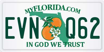 FL license plate EVNQ62