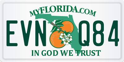 FL license plate EVNQ84