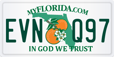 FL license plate EVNQ97