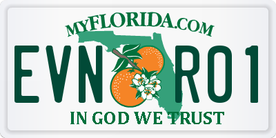 FL license plate EVNR01
