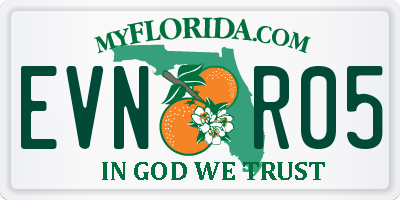 FL license plate EVNR05