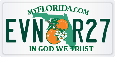 FL license plate EVNR27