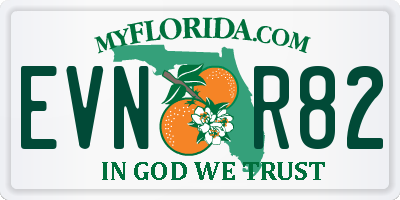 FL license plate EVNR82
