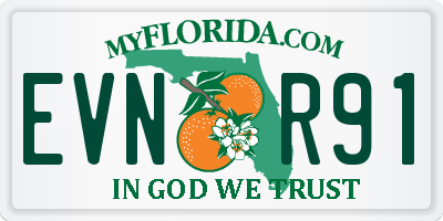 FL license plate EVNR91