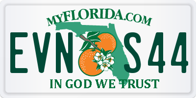 FL license plate EVNS44