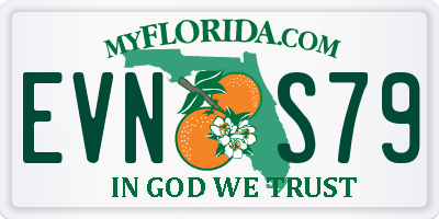 FL license plate EVNS79