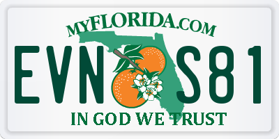 FL license plate EVNS81