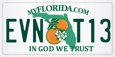 FL license plate EVNT13