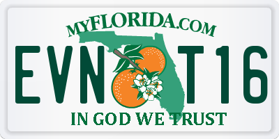 FL license plate EVNT16