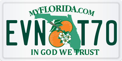 FL license plate EVNT70