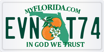 FL license plate EVNT74