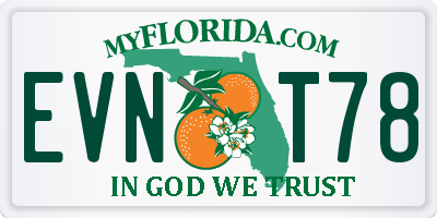 FL license plate EVNT78