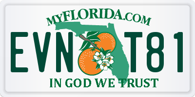 FL license plate EVNT81