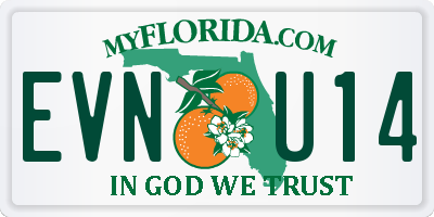 FL license plate EVNU14