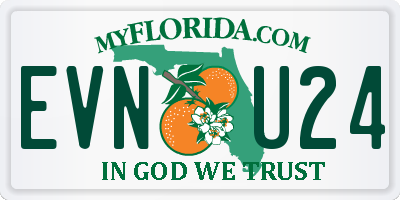 FL license plate EVNU24