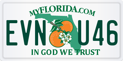 FL license plate EVNU46