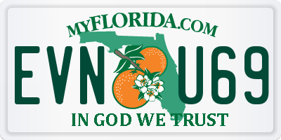 FL license plate EVNU69