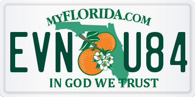 FL license plate EVNU84