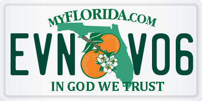 FL license plate EVNV06