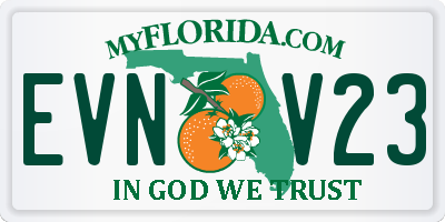 FL license plate EVNV23