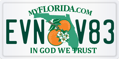FL license plate EVNV83