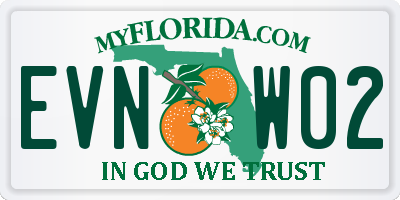 FL license plate EVNW02