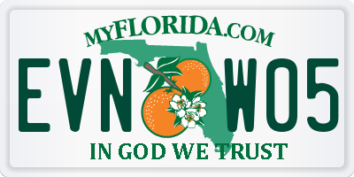 FL license plate EVNW05