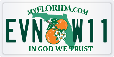 FL license plate EVNW11