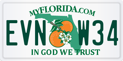 FL license plate EVNW34