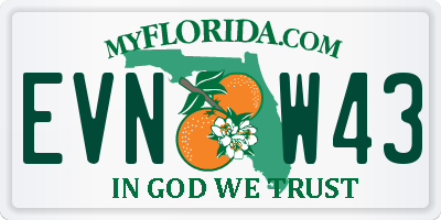 FL license plate EVNW43