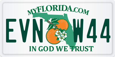 FL license plate EVNW44