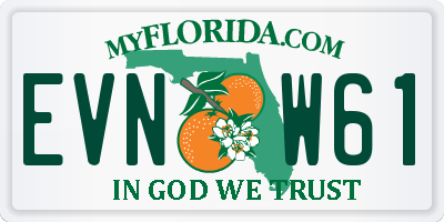FL license plate EVNW61