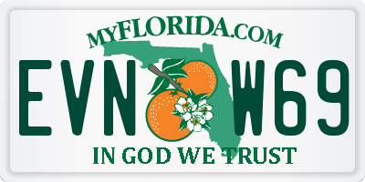FL license plate EVNW69