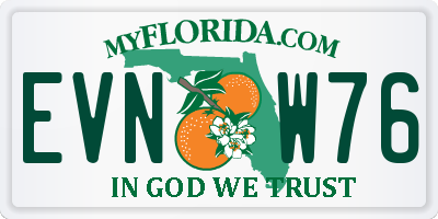 FL license plate EVNW76
