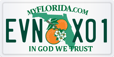 FL license plate EVNX01