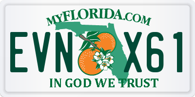 FL license plate EVNX61