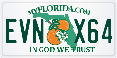 FL license plate EVNX64