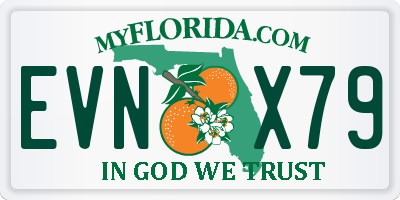 FL license plate EVNX79