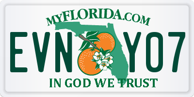 FL license plate EVNY07