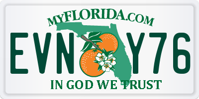 FL license plate EVNY76