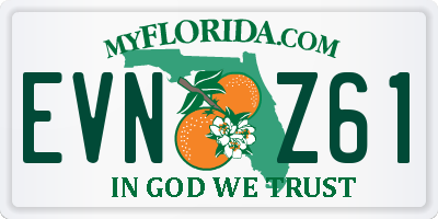 FL license plate EVNZ61