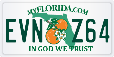 FL license plate EVNZ64