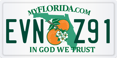 FL license plate EVNZ91
