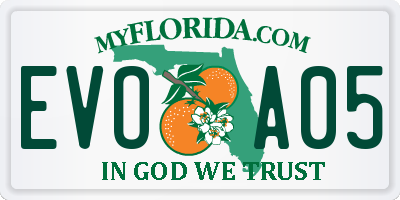 FL license plate EVOA05