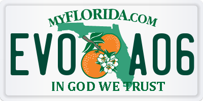 FL license plate EVOA06