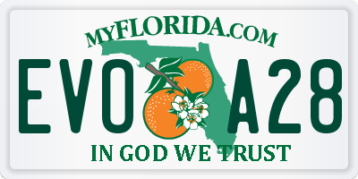 FL license plate EVOA28