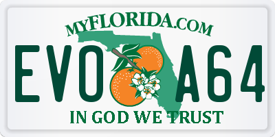 FL license plate EVOA64