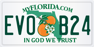 FL license plate EVOB24
