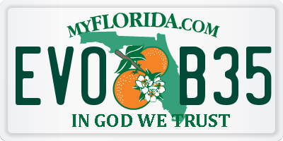 FL license plate EVOB35