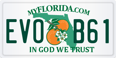 FL license plate EVOB61